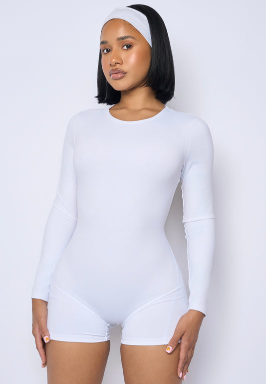 White long sleeve body suit