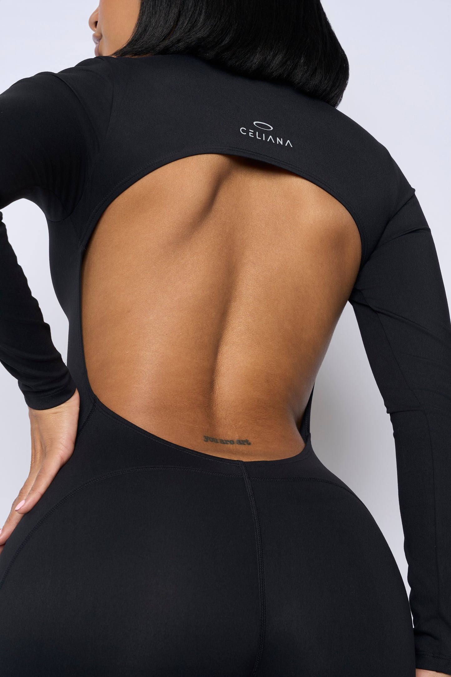 Black long sleeve body suit